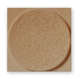 Series 150 'circle' in unglazed taupe [155 x 155mm]